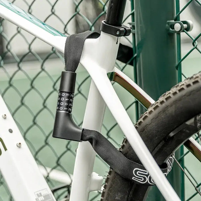 Rockbros 3230002001 bicycle lock with combination and key - black - Sport