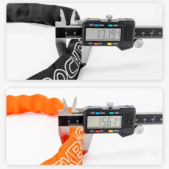 Rockbros 3230002001 bicycle lock with combination and key - black - Sport