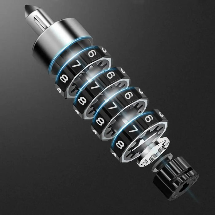 Rockbros 3230002001 bicycle lock with combination and key - black - Sport