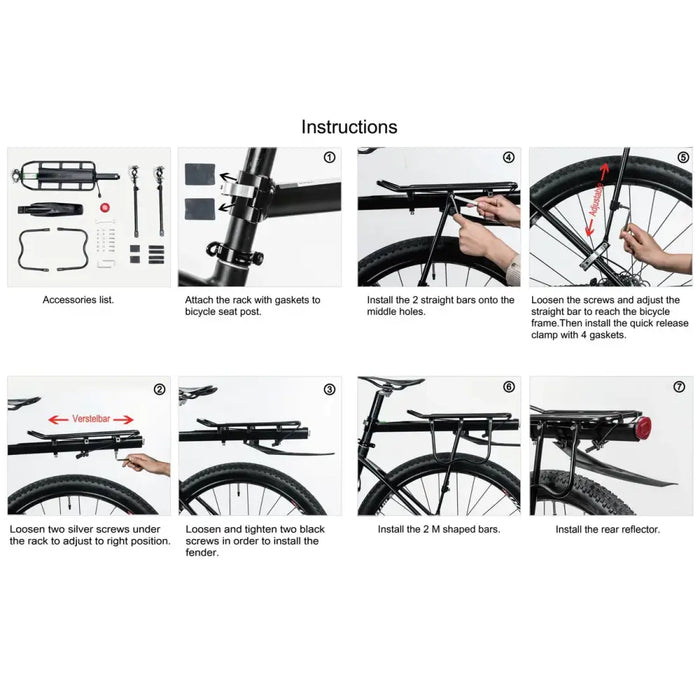 Rockbros 33210004001 bicycle rack with shelf - black - Sport products<<<HurtelXML&&&Racks and trunksSIR-BAG<<<Bicycles