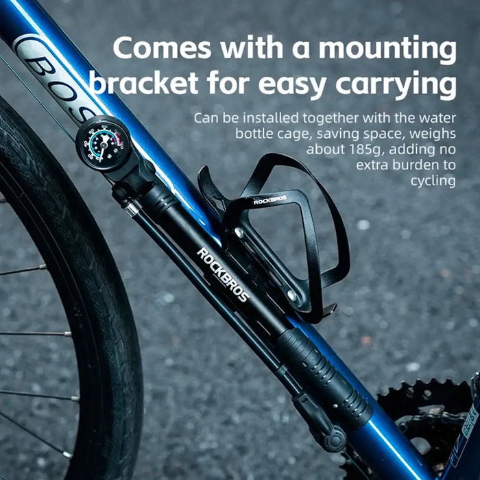 Rockbros 42310006001 bicycle pump with pressure gauge - black - Sport products<<<HurtelXML&&&PumpsSIR-POM<<<Bicycles