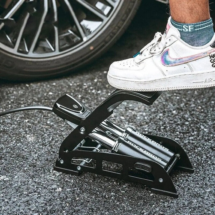 Rockbros 42430001001 black foot pump with display - PumpsSIR-POM<<<Bicycles and accessoriesSIR<<<ActionPL