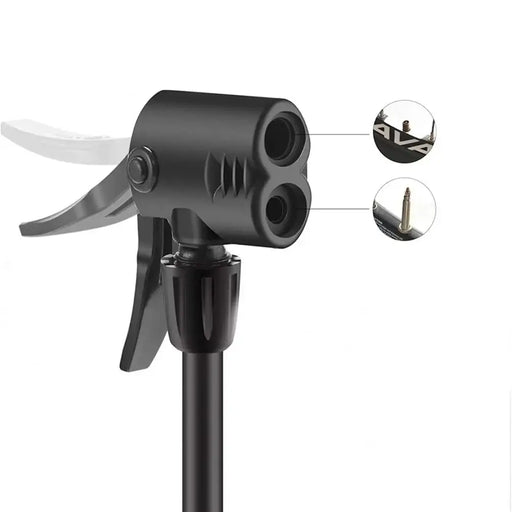 Rockbros 42610002001 floor bicycle pump with pressure gauge - black - Sport