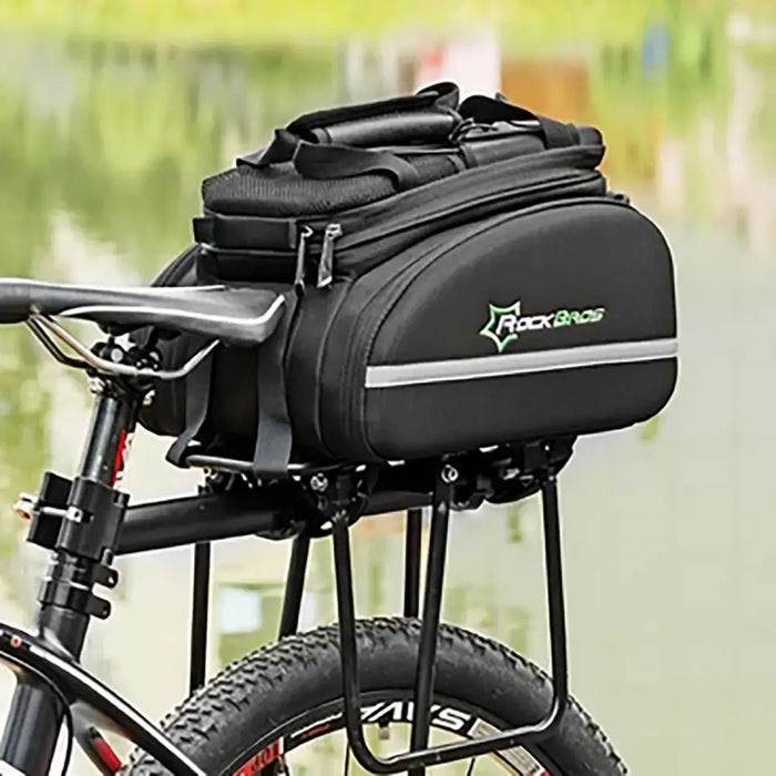 Rockbros A6-03BK bicycle bag for trunk 35 l with fold-out pockets - black - Sport products<<<HurtelXML