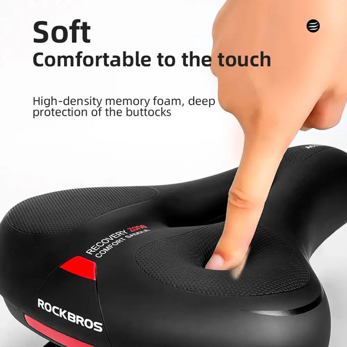 Rockbros AQ-6090R bicycle saddle - black and red - Sport products<<<HurtelXML