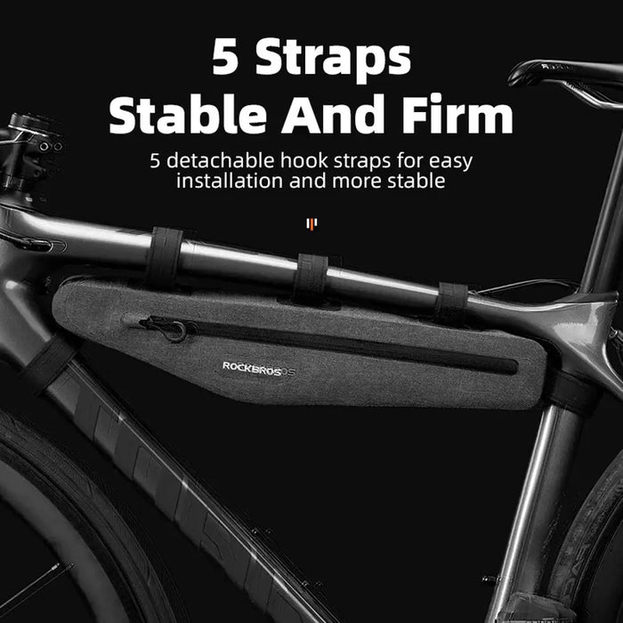 Rockbros AS-052 waterproof bicycle bag for frame - gray - Sport products<<<HurtelXML&&&Bags