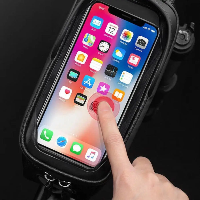 Rockbros B68-1 armored bicycle bag with phone pocket 1.7l - black - Sport products<<<HurtelXML&&&Bags