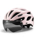 Rockbros Bike Helmet with Visor Detachable UV Goggles Detachable Visor Unisex - Pink - Sport products<<<HurtelXML