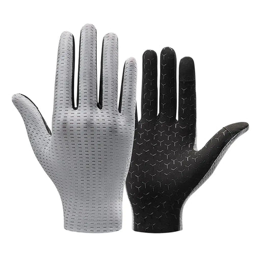 Rockbros Breathable Full Finger Cycling Gloves Size: M - Gray - Cycling gloves<<<HurtelXML