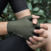 Rockbros Breathable Short Finger Cycling Gloves Size: M - Green - Cycling gloves<<<HurtelXML