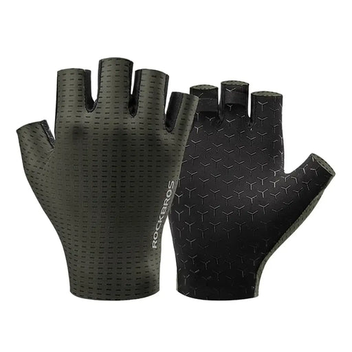 Rockbros Breathable Short Finger Cycling Gloves Size: XXL - Green - Cycling gloves<<<HurtelXML