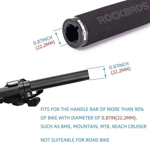 Rockbros BT1001BKBK sponge bicycle handlebar grips - black - Sport products<<<HurtelXML&&&HandlesSIR-UCH<<<Bicycles