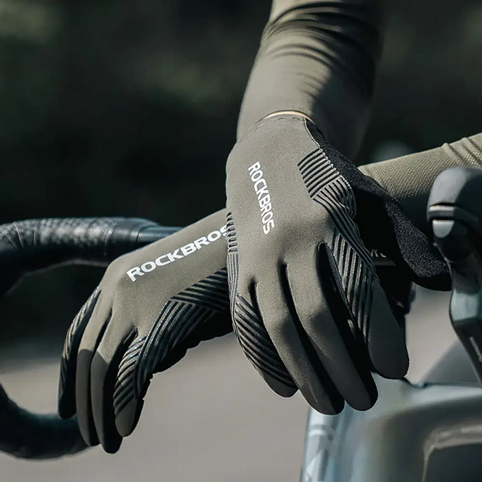 Rockbros cycling gloves spring/summer/autumn full size: S - green - Cycling gloves<<<HurtelXML