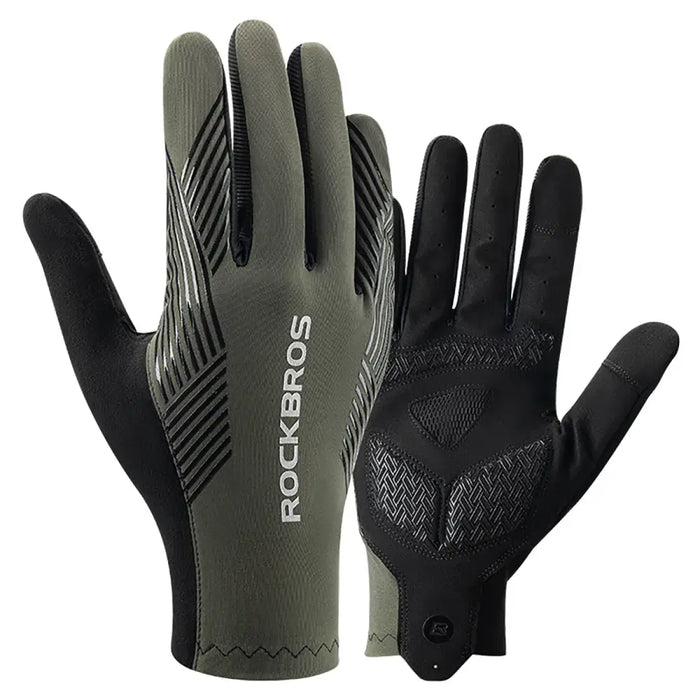 Rockbros cycling gloves spring/summer/autumn full size: XL - green - Cycling gloves<<<HurtelXML