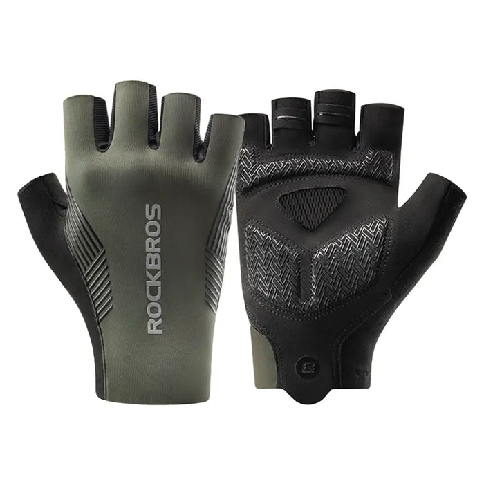 Rockbros cycling gloves spring/summer/autumn short fingers size: M - green - Cycling gloves<<<HurtelXML