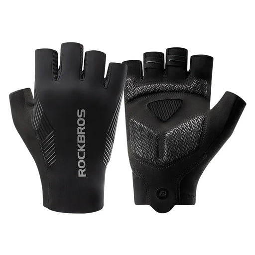 Rockbros cycling gloves spring/summer/autumn short fingers size: XXL - black - Cycling gloves<<<HurtelXML