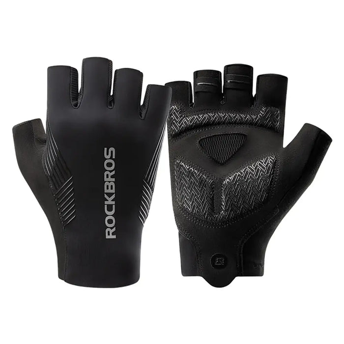 Rockbros cycling gloves spring/summer/autumn short fingers size: XXL - black - Cycling gloves<<<HurtelXML