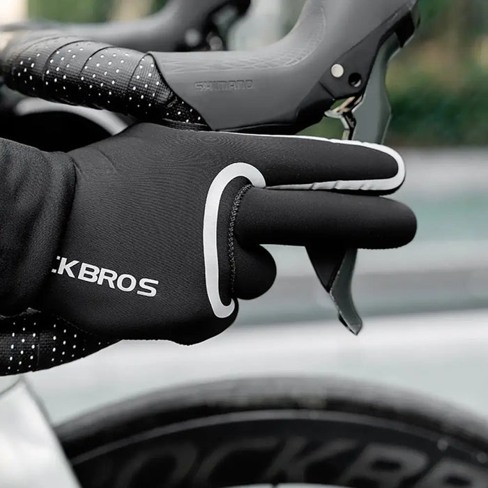 Rockbros full waterproof cycling gloves size: S/M - black - Cycling gloves<<<HurtelXML