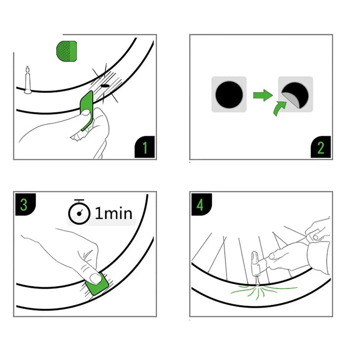Rockbros GJ2001 repair kit for bicycle inner tubes - translucent - Service Tools<<<HurtelXML