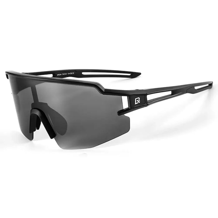 Rockbros Polarized Cycling Glasses with UV Protection and Corrective Insert 14120008006 Gray Lenses - Black - Sport