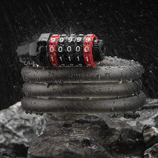 Rockbros RKS507-1BK bicycle lock with combination 1.8 m - black - Sport products<<<HurtelXML