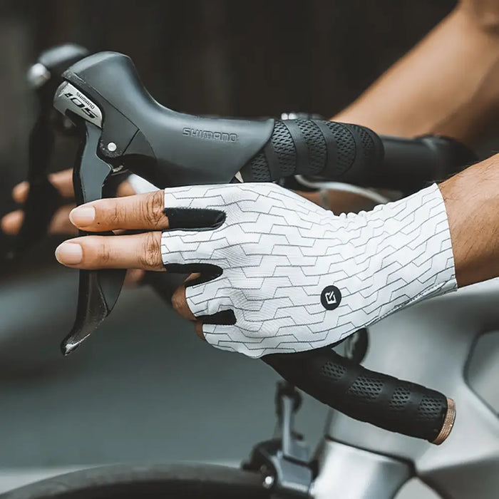 Rockbros Road Cycling Gloves Size: M - Black and White - Cycling gloves<<<HurtelXML