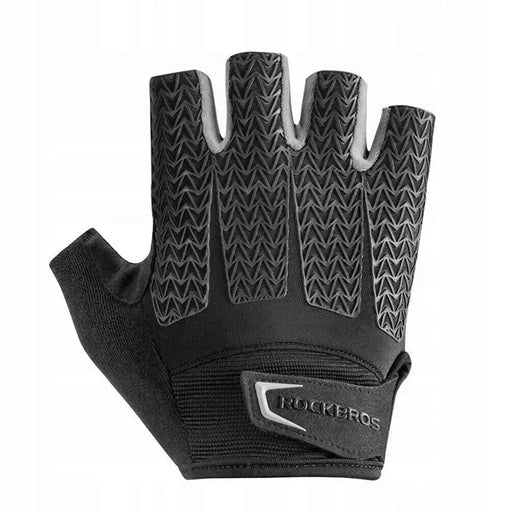 Rockbros S169BGR M cycling gloves with gel inserts - gray - Cycling gloves<<<HurtelXML