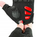 Rockbros S169BR M cycling gloves with gel inserts - black and red - Cycling gloves<<<HurtelXML