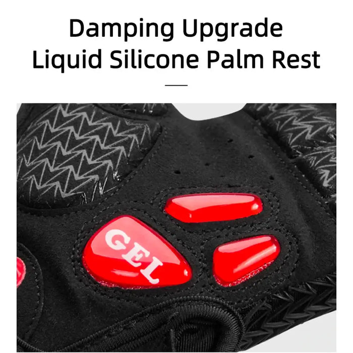 Rockbros S169BR XXL cycling gloves with gel inserts - black and red - Cycling gloves<<<HurtelXML