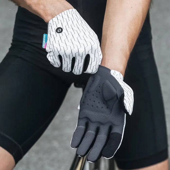 Rockbros sports gloves full spring-summer size XL - white and black - Cycling gloves<<<HurtelXML