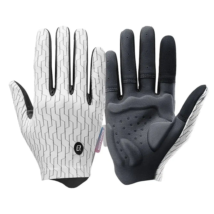 Rockbros sports gloves full spring-summer size XL - white and black - Cycling gloves<<<HurtelXML