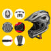 Rockbros TT-32SBTG-M children’s bicycle helmet with removable chinbar size M - gray - Sport products<<<HurtelXML