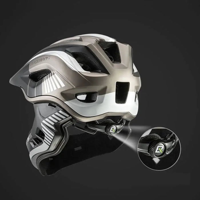 Rockbros TT-32SBTG-S children’s bicycle helmet with removable chinbar size S - gray - Sport products<<<HurtelXML