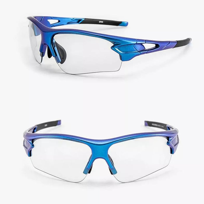 Rockbros 10069 UV400 Cycling Glasses - Blue