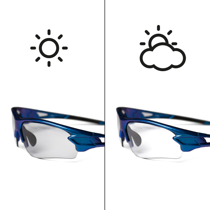 Rockbros 10069 UV400 Cycling Glasses - Blue