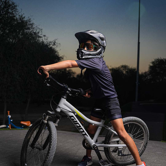 Rockbros TT-32SBTG-S Children's Bike Helmet with Detachable Chin Size S - Gray