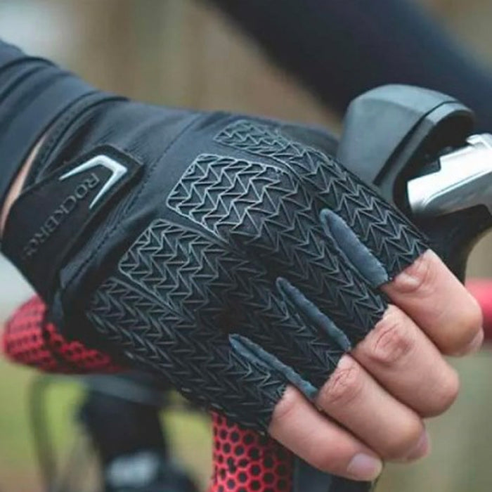 Rockbros S169BGR L cycling gloves with gel inserts - gray