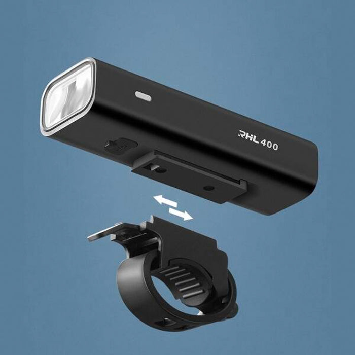 Rockbros 24310006001 Front Bike Light 400 lm + Micro USB Cable - USB-A - Black