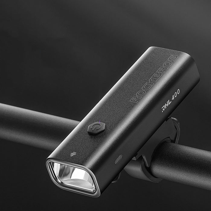 Rockbros 24310006001 Front Bike Light 400 lm + Micro USB Cable - USB-A - Black