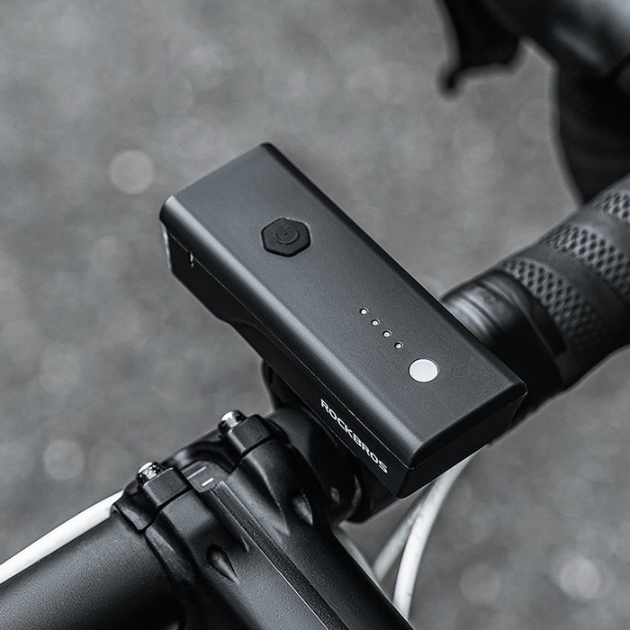 Rockbros 24510003001 Front Bike Light 260 lm + USB-C - USB-A Cable - Black