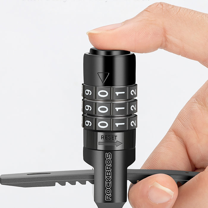 Rockbros 3240001001 bicycle lock for 0.5 m combination - black