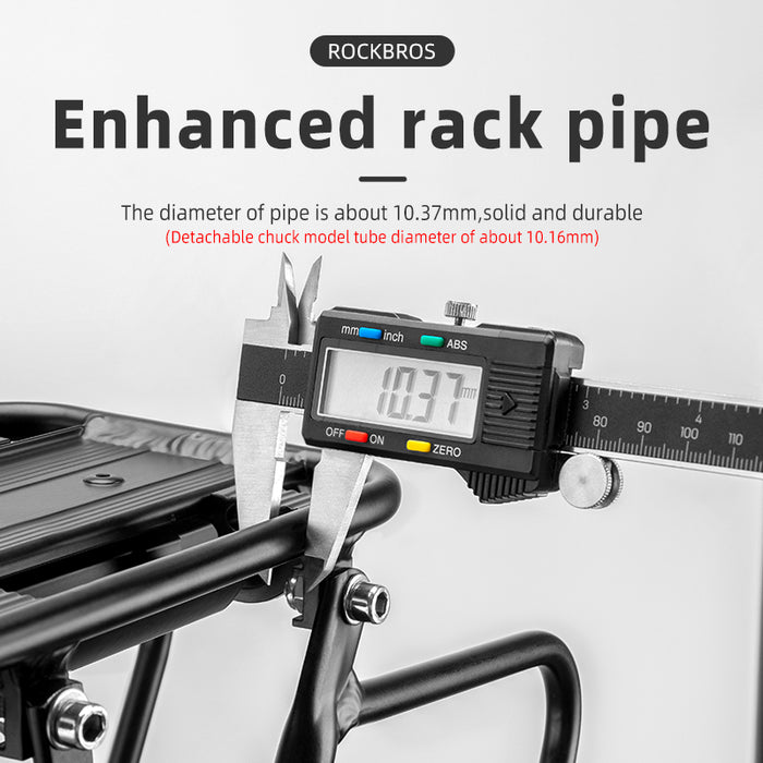 Rockbros 33210004001 bicycle rack with shelf - black