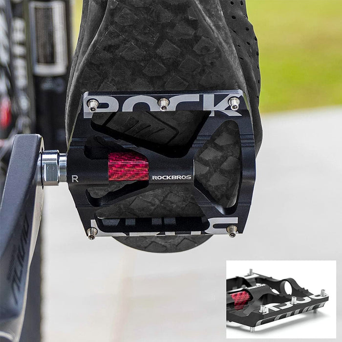 Rockbros 37213071001 Aluminum Alloy Bicycle Pedal Set - Black
