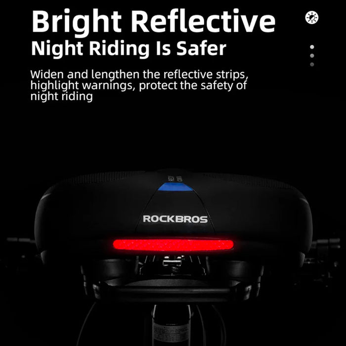 Rockbros AQ-6090B bicycle saddle - black and blue