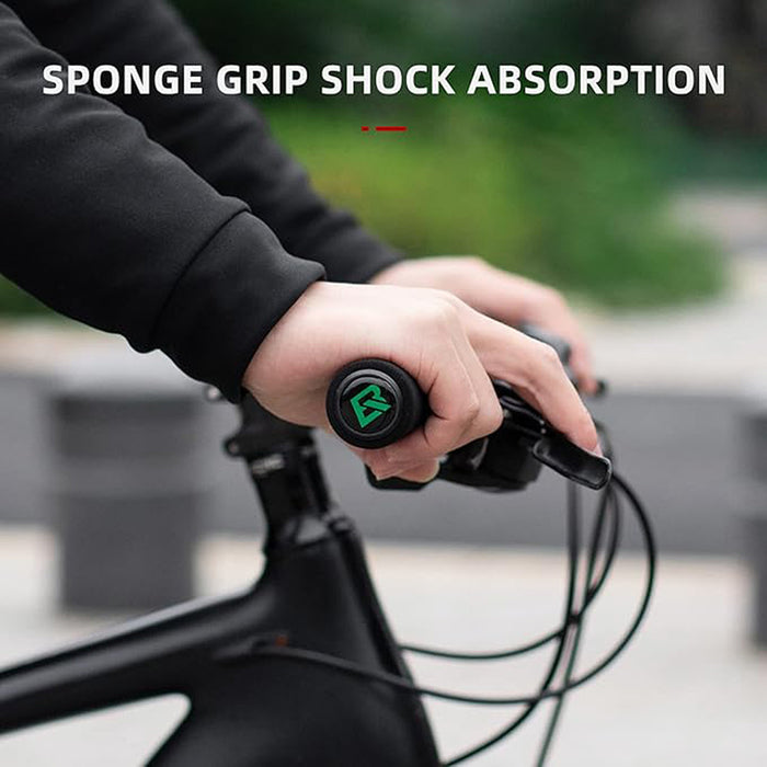 Rockbros BT1001GNBK sponge bicycle handlebar grips - green and black