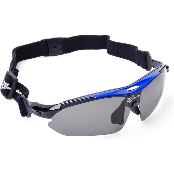 Rockbros 10007 Polarized Cycling Glasses - Black and Blue