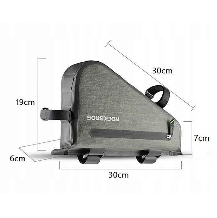 Rockbros AS-017 bicycle frame bag 5 l - dark green