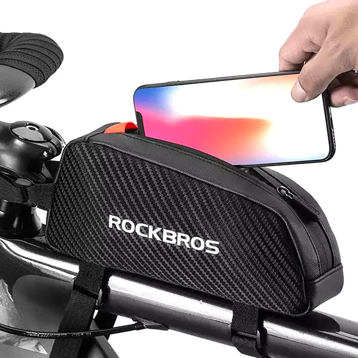 Rockbros 039BK 1L Braided Bike Frame Bag - Black