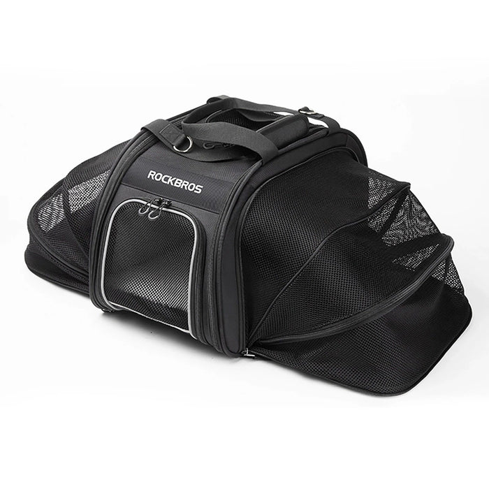 Rockbros 30140028001 transport bicycle bag for cats and dogs - black