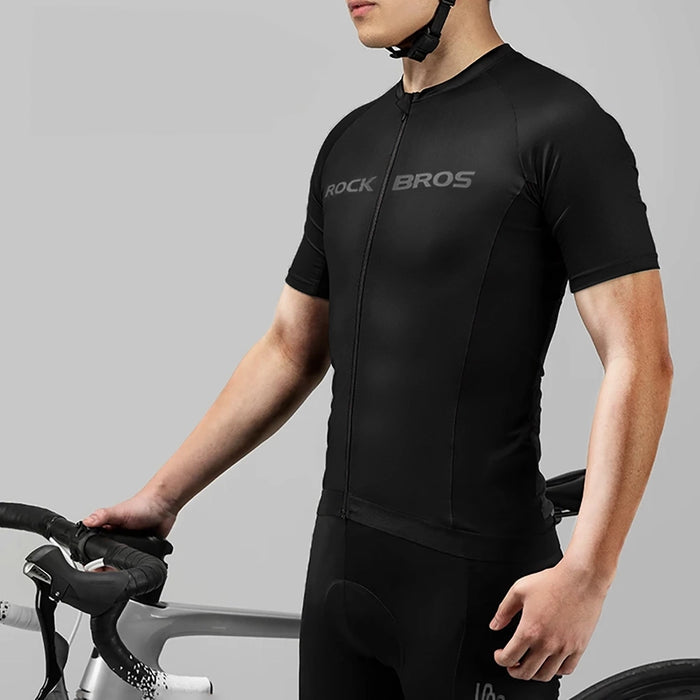 Rockbros 15120002006 Cycling Jersey with Short Sleeves XXXL - Black